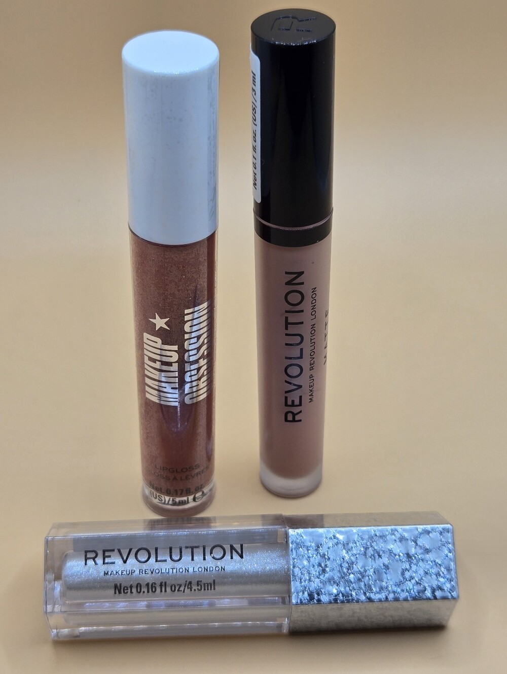 Revolution Beauty Lip Bundle - Matte Nude Lip, Fortune Topper & Captivated Gloss